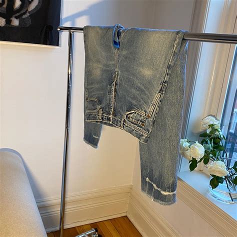 ysl lightwash jeans|YSL saint laurent jeans.